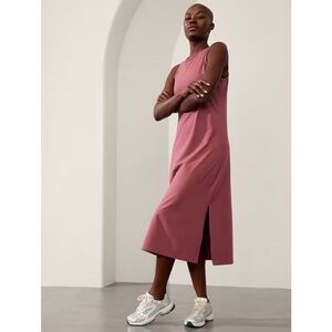 Athleta Essential Midi Dress in Rosewood
